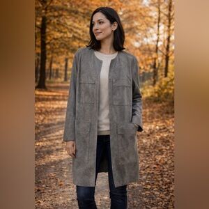 Uncle Frank Faux Suede Grey Jacket